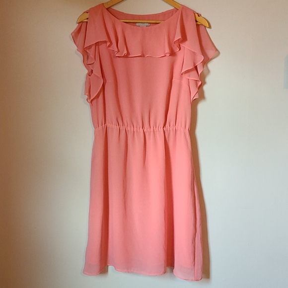 H&M Pink Ruffle Dress - Picture 1 of 3
